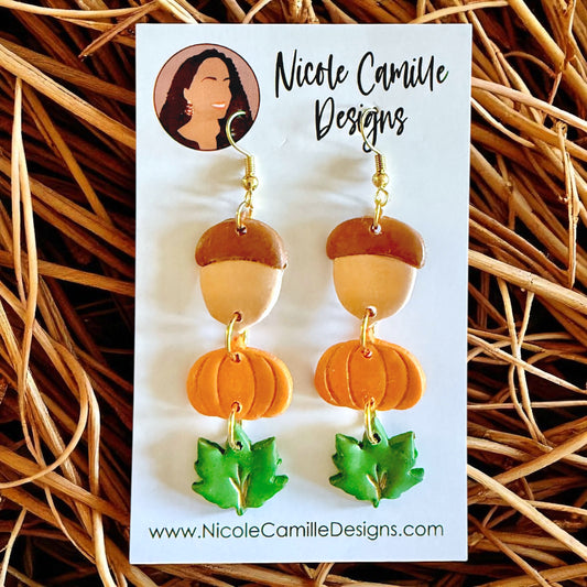 Fall Mix Dangles Clay Earrings 2
