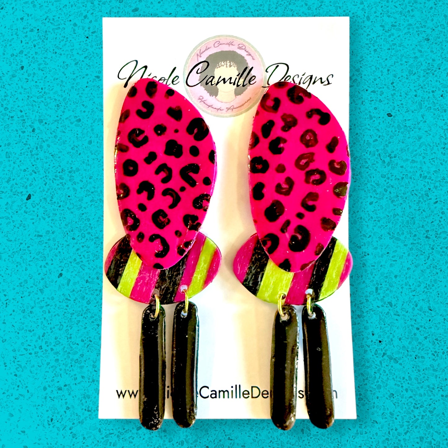 Mixed Abstract Clay Earrings 2