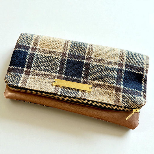 Fall Plaid Foldover Clutch