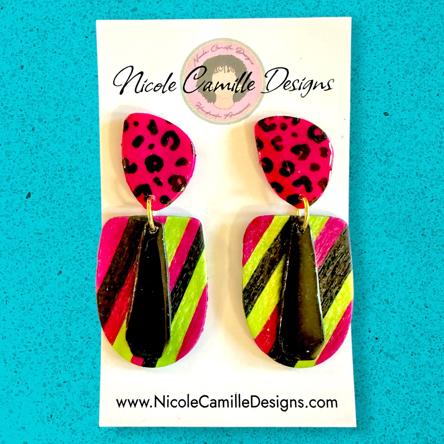 Mixed Abstract Clay Earrings 3