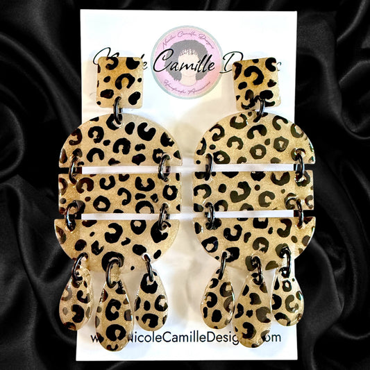 Cheetah Print “Raffaela” Resin Earrings