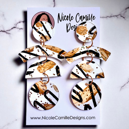 Abstract “Tokyo” Paper Earrings