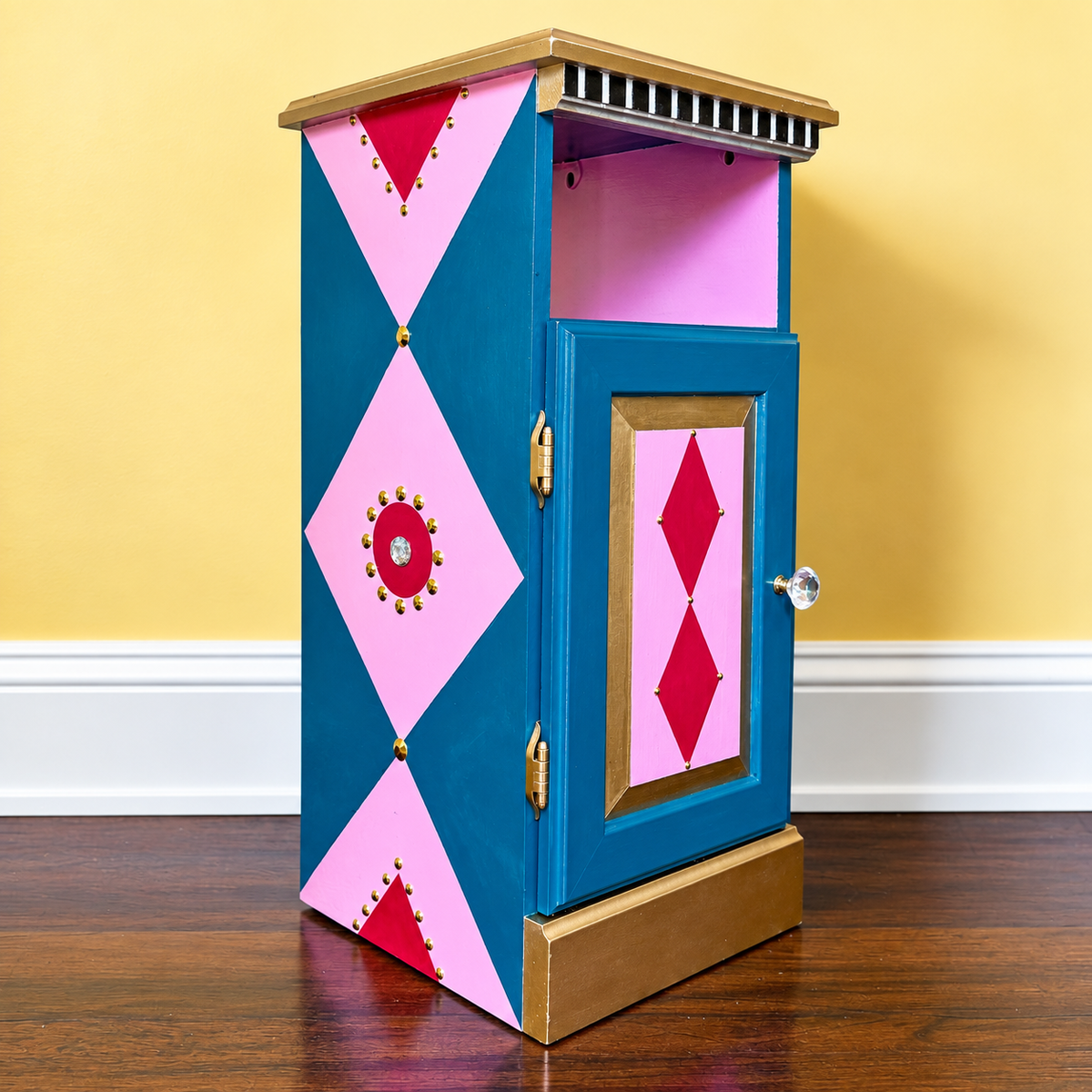 Jeweled Harlequin Accent Table