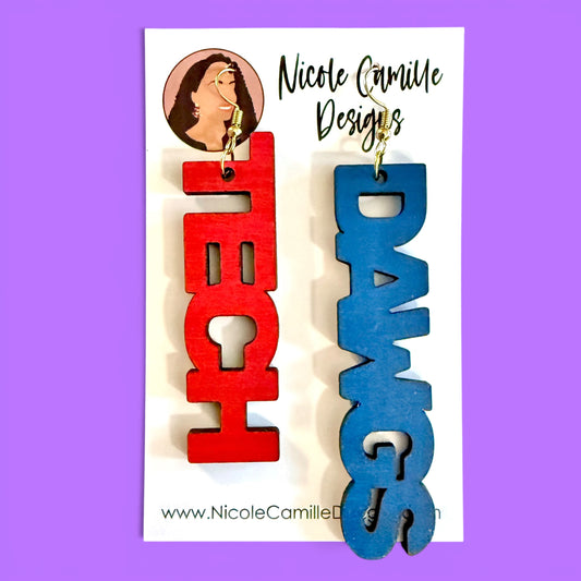 Tech Dawgs Wood Earrings