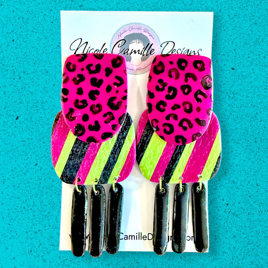 Mixed Abstract Clay Earrings 1