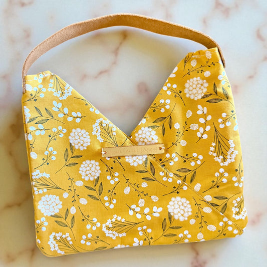 Mustard Floral Handbag
