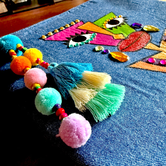 Dark Denim JCPA Large Clutch