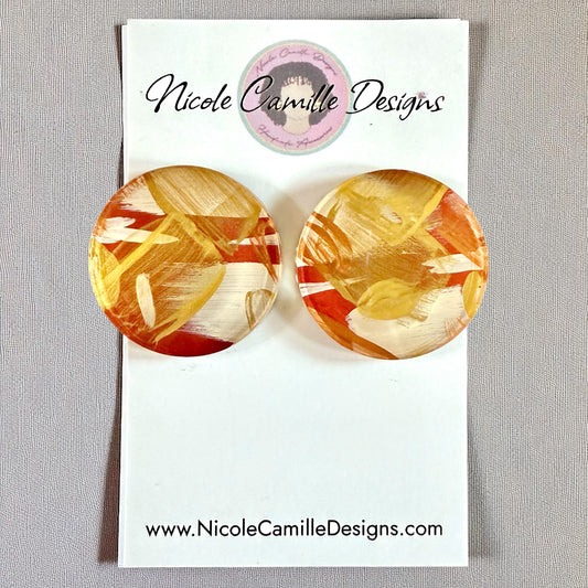 Fall Mix Large Studs Acrylic Earrings
