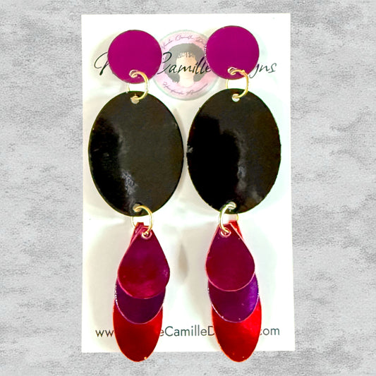 Multicolor Metallic Paper Earrings 3