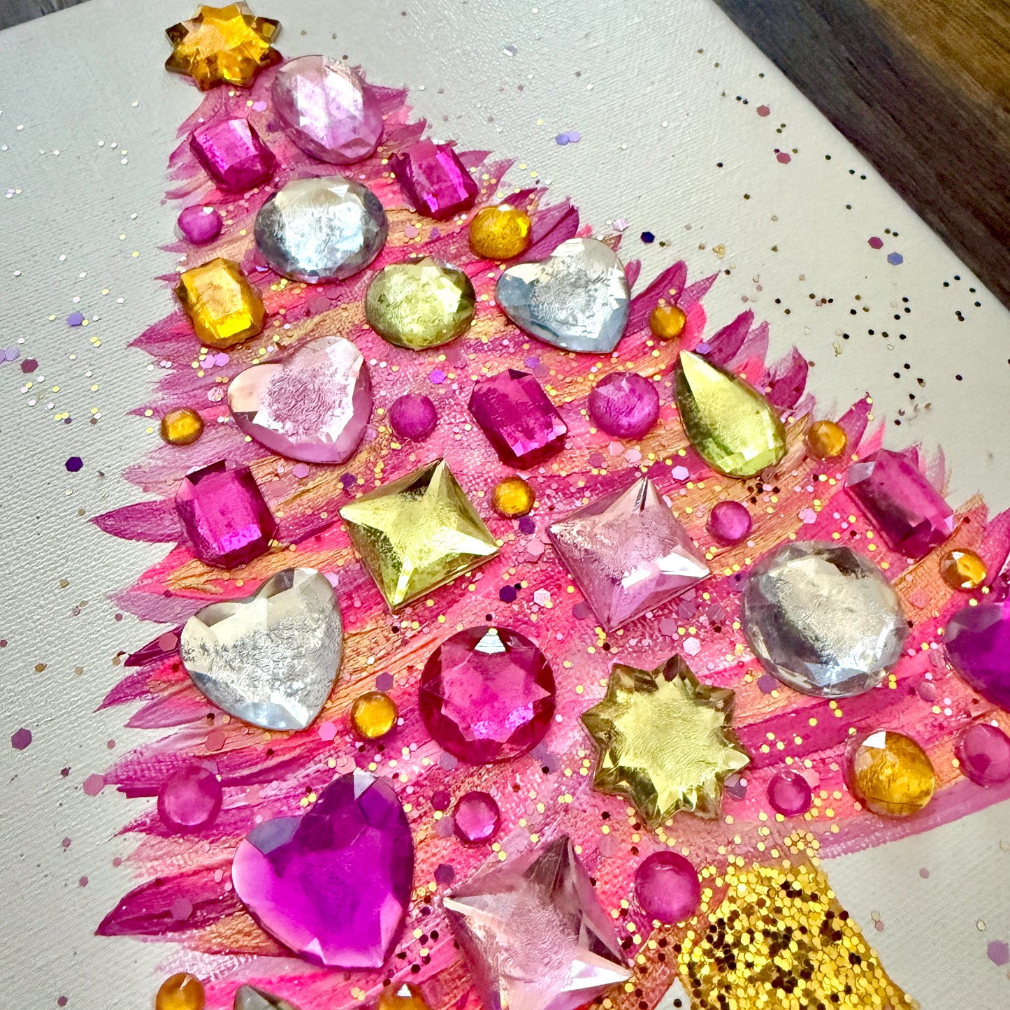 Pink Gem-Studded Xmas Tree