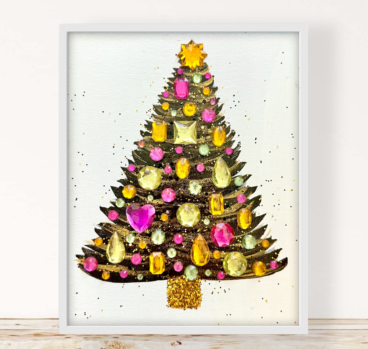 Black Gem-Studded Xmas Tree