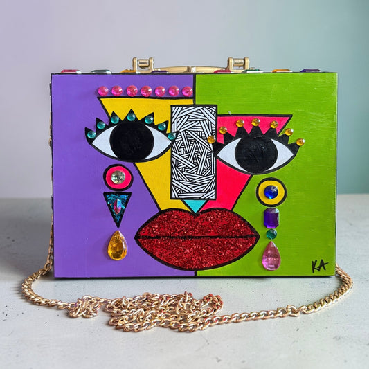 JCPA Wood Crossbody Purse