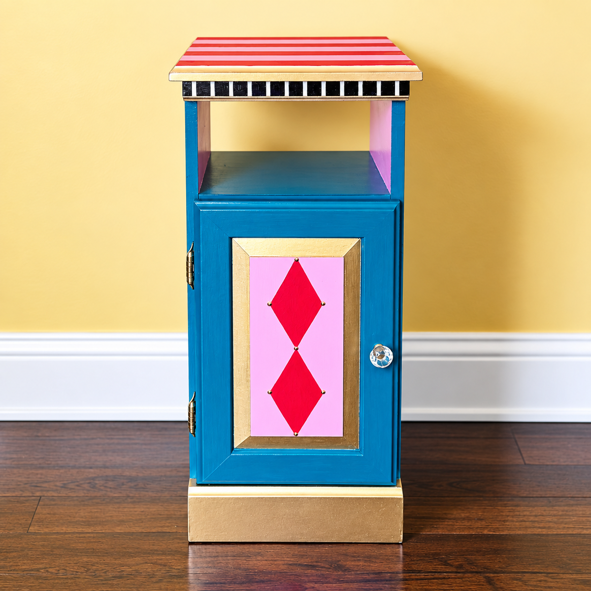 Jeweled Harlequin Accent Table