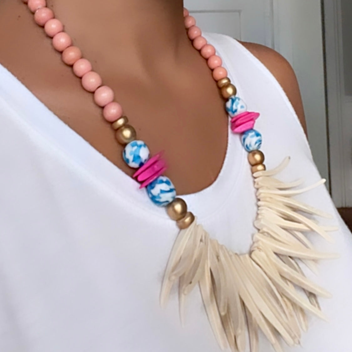 Summer Peach Necklace