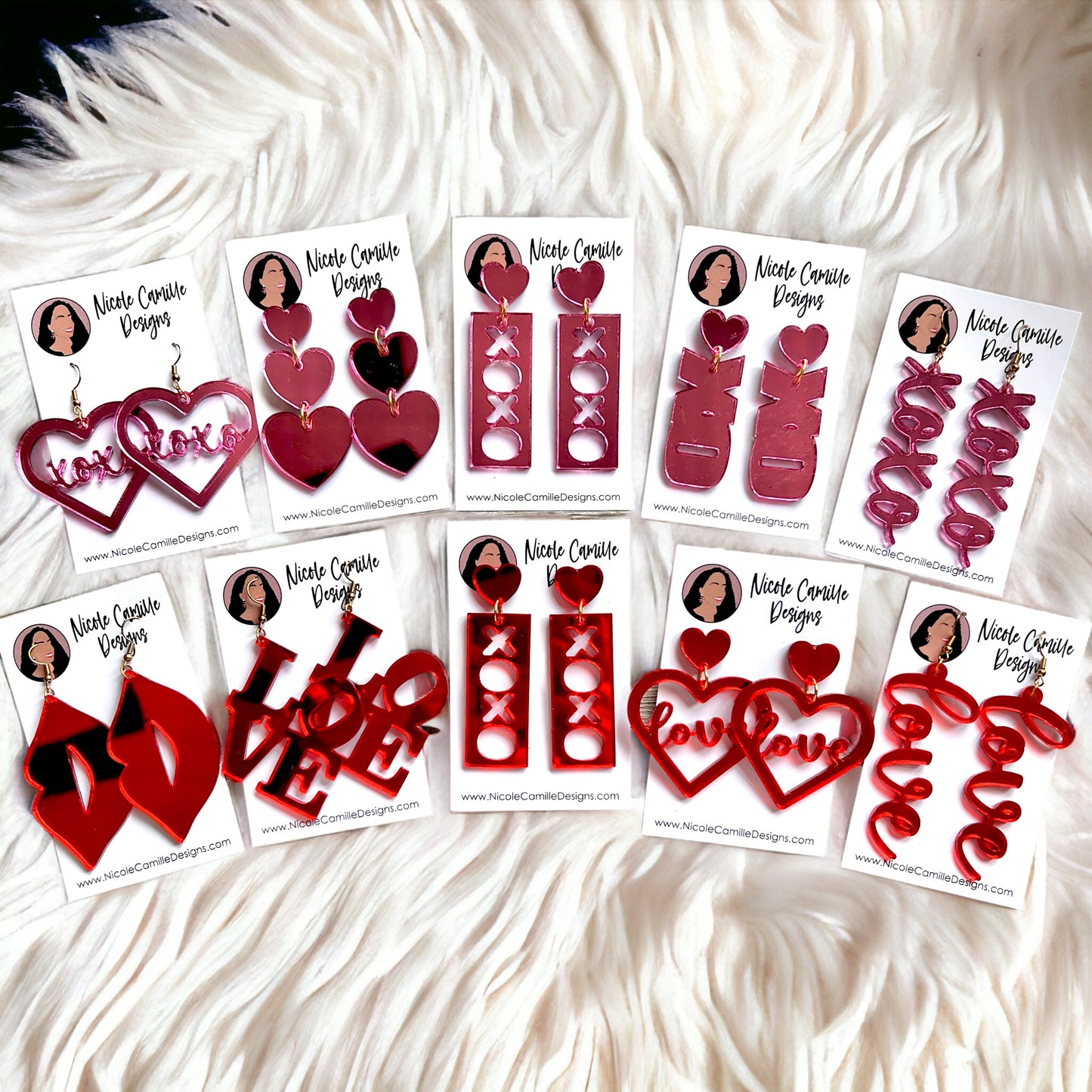 Valentine’s Day Earrings DIGITAL FILE SVG