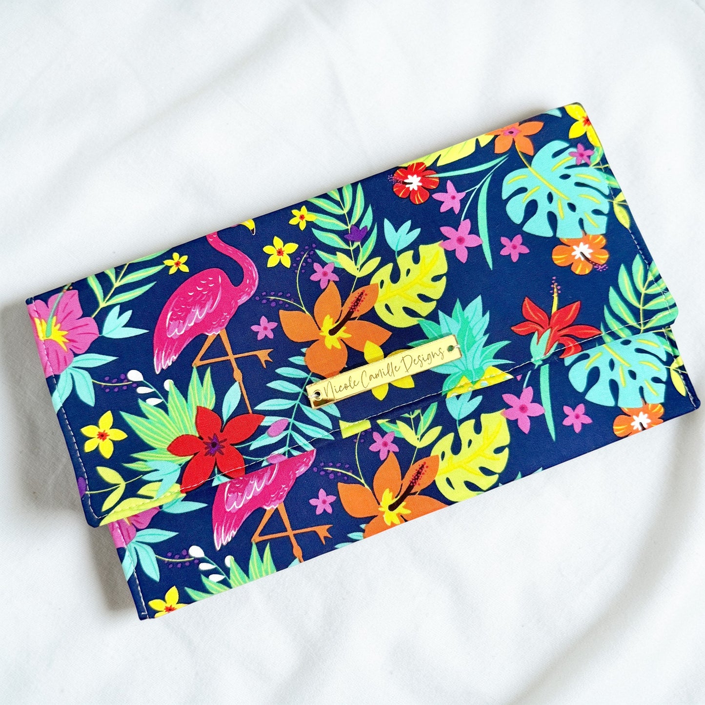 Tropical Print Cloth Clutch