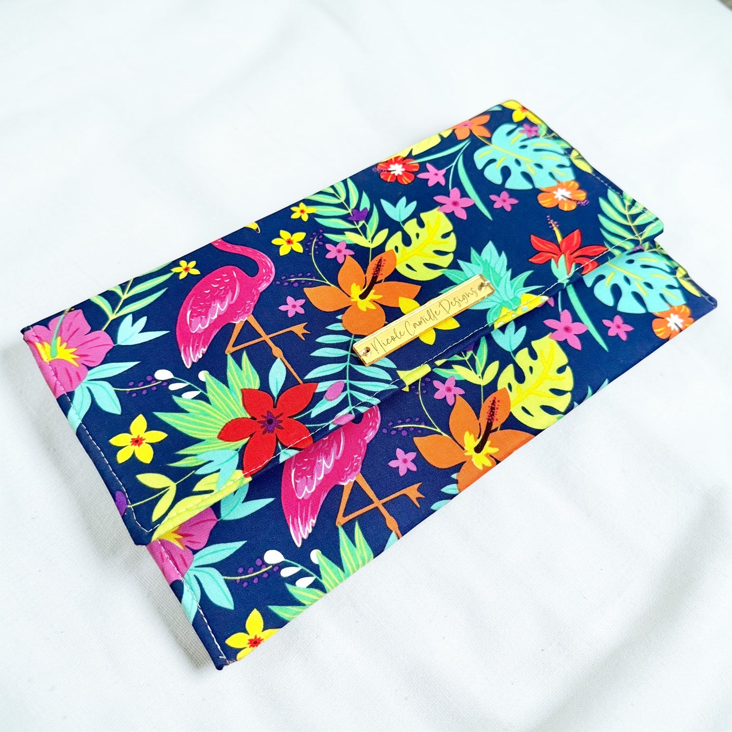 Tropical Print Cloth Clutch