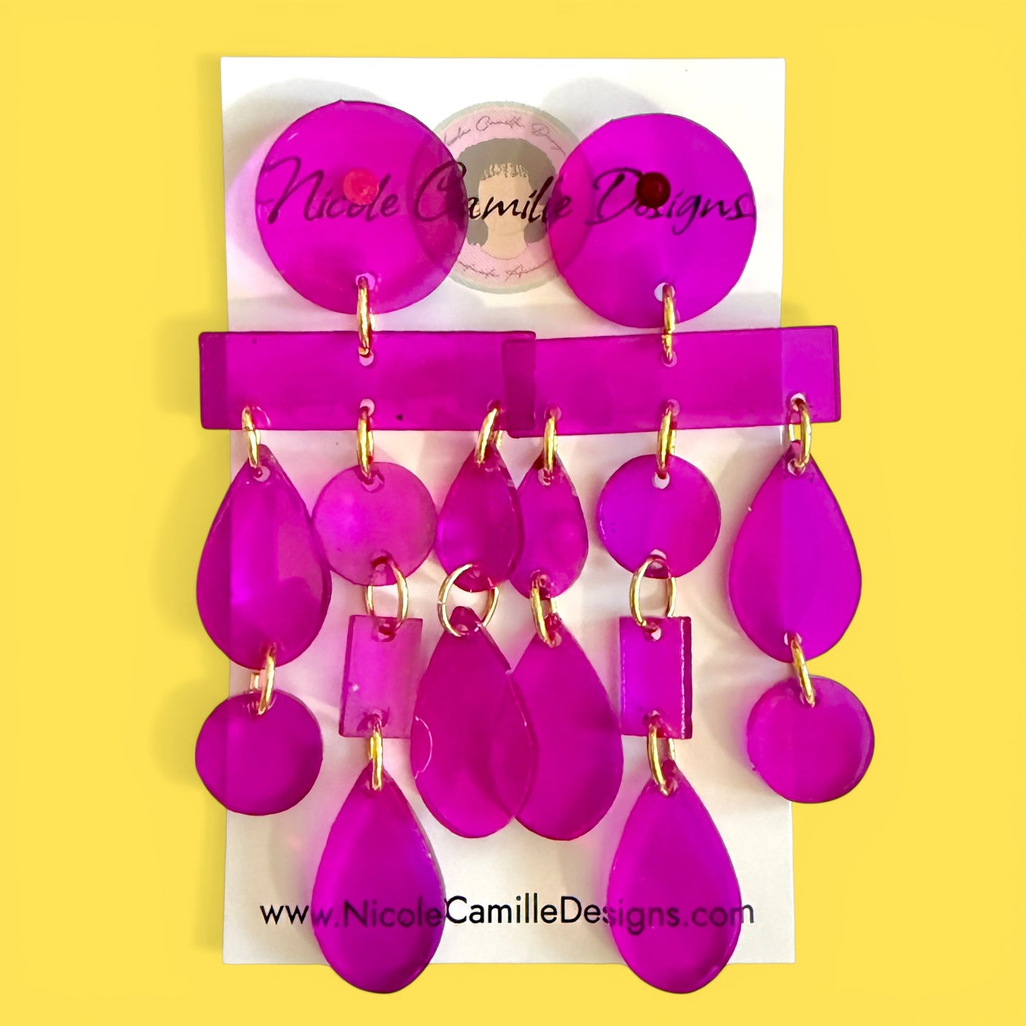 Violet “Morocco” Acrylic Earrings