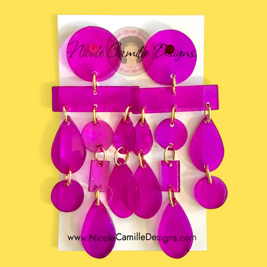 Violet “Morocco” Acrylic Earrings