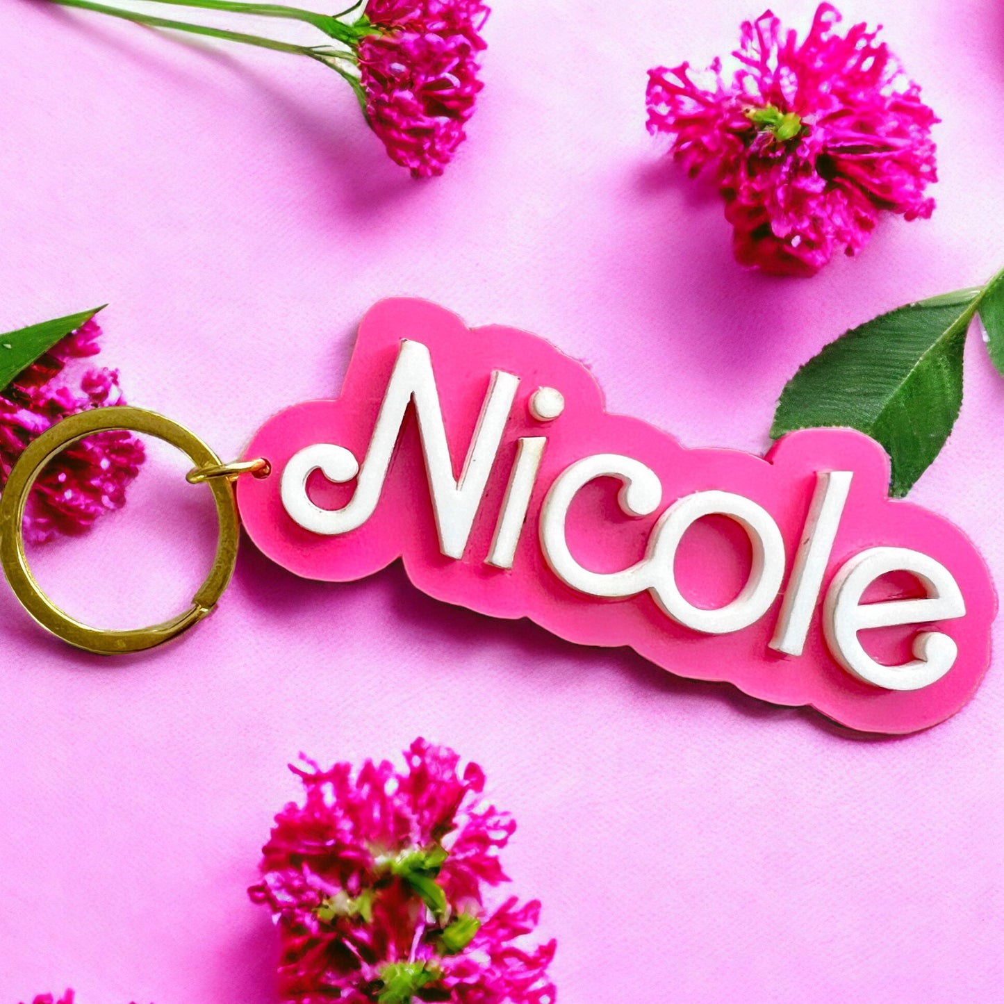 Barbie Font Acrylic Keychain