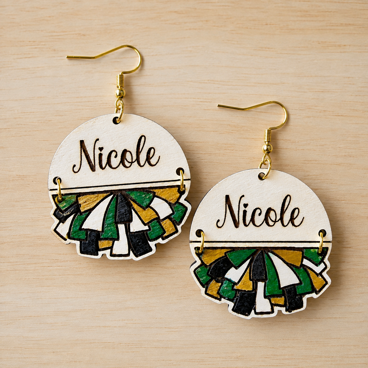 LCA Spirit Line Wood Earrings