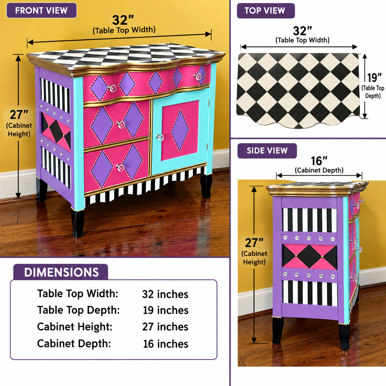Funky Harlequin Cabinet