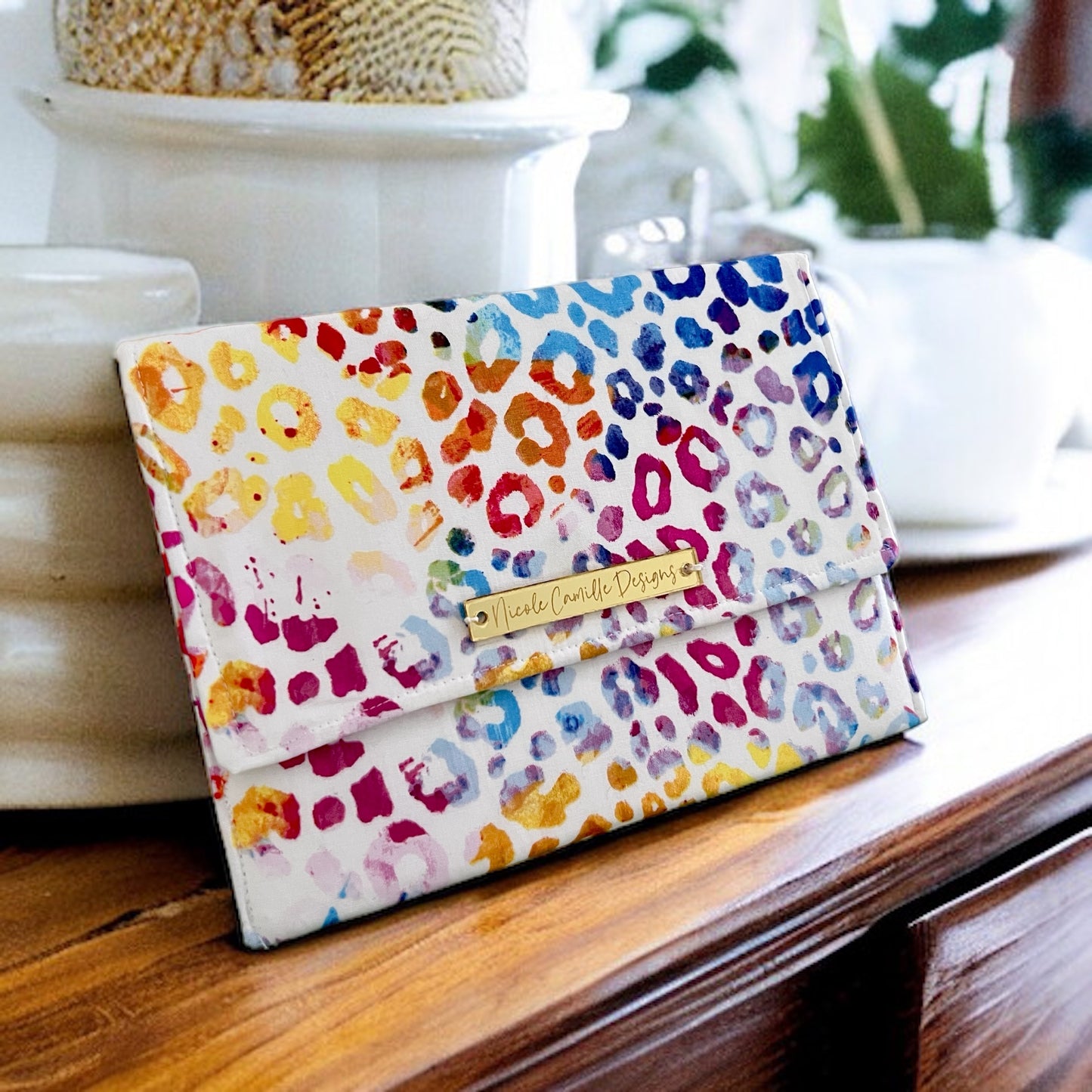 Rainbow Animal Print Small Cloth Clutch