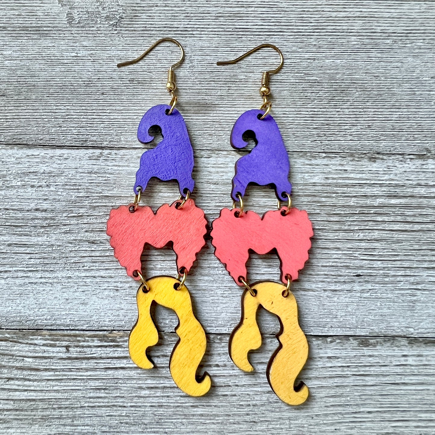 Halloween Wood Earrings