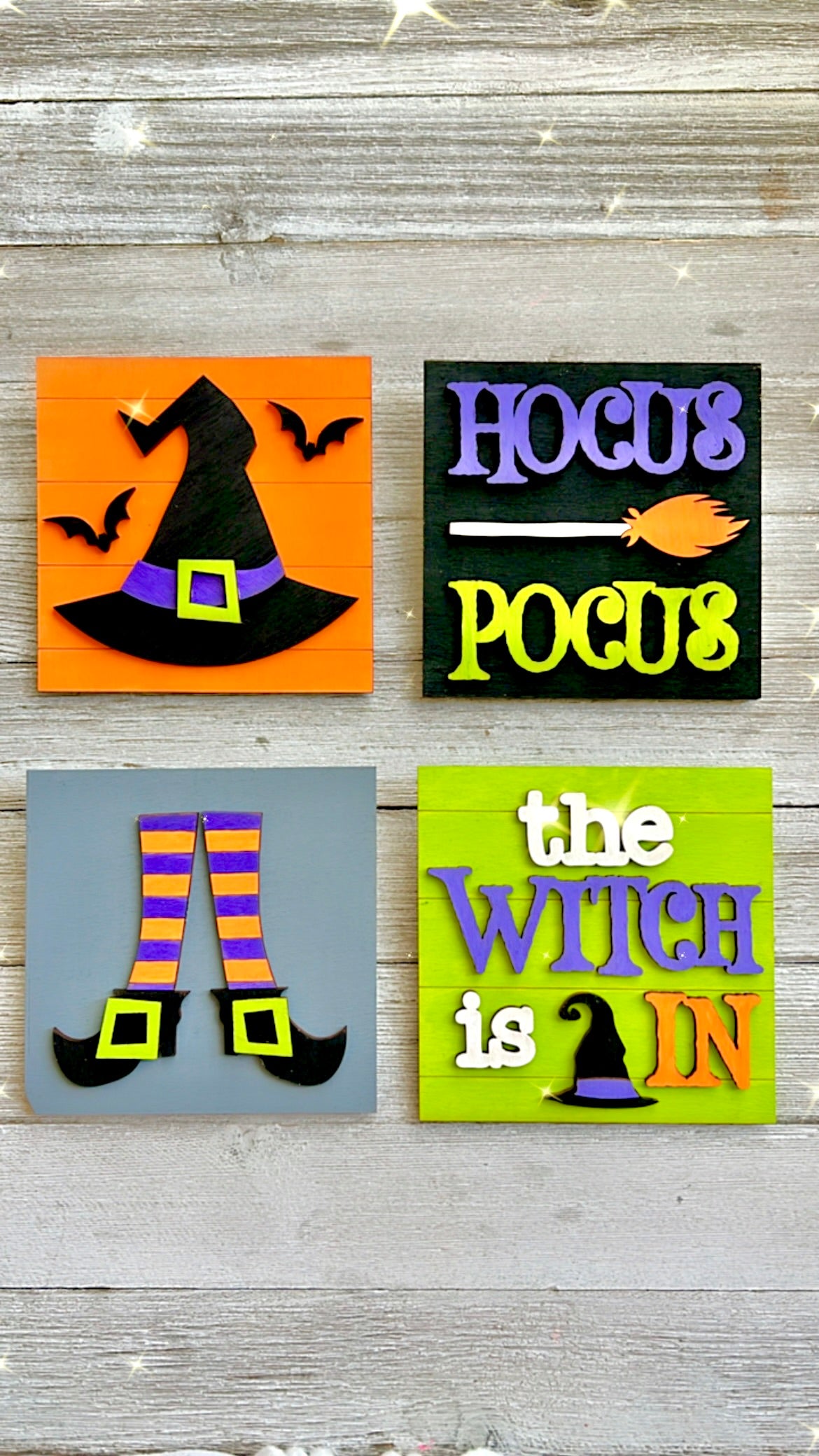 Unfinished Small Halloween Sign Kit