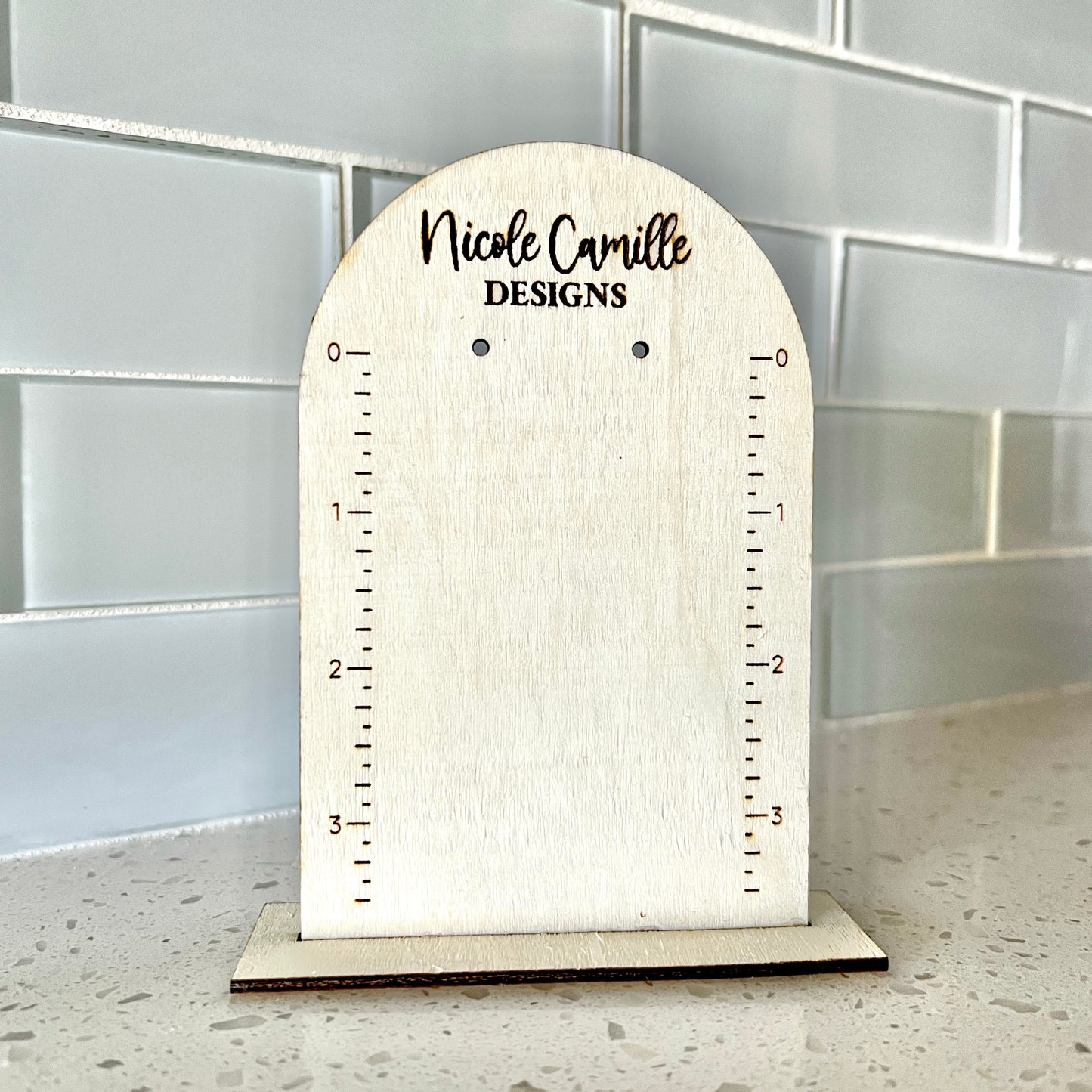 Personalized Earring Measuring Stand