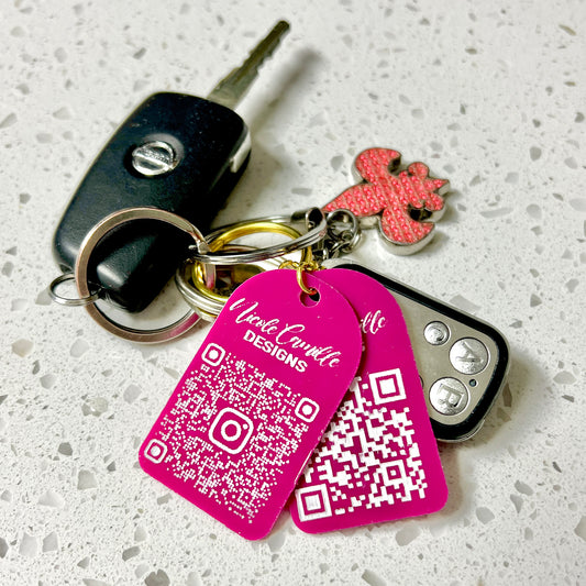 2-Sided Acrylic Social/Payment Keychain